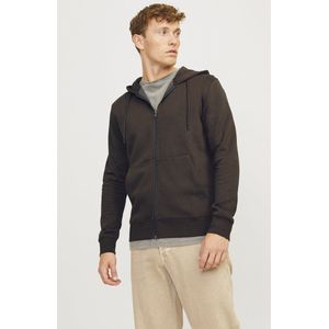 JACK & JONES - Star Basic - Sweatvest - Donkerbruin - Met Capuchon