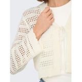 Only - ONLLYKKE TIE - Cardigan - Marshmallow - Lange Mouwen - V-hals