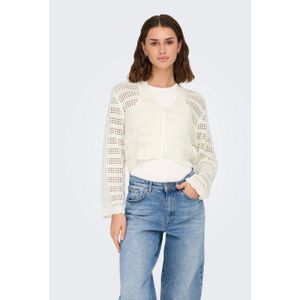 Only - ONLLYKKE TIE - Cardigan - Marshmallow - Lange Mouwen - V-hals