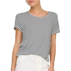 JDY - Top - Zwart - Viscose - Korte Mouwen - Regular Fit