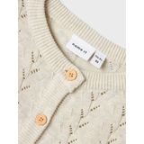 Pointelle - Vest - Geometrisch Patroon - O-hals - Lange Mouwen - Regular Fit