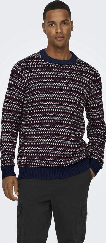 ONLY&SONS - ONSMUSA REG 3 STRUC CREW KNIT - Heren - Gebreide truien