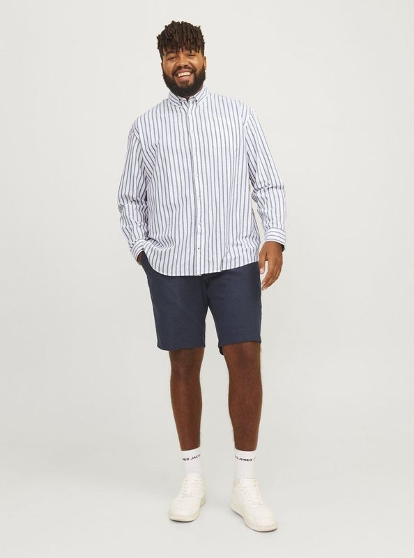 Jack & Jones Oxford Plus Size Overhemd Met Lange Mouwen