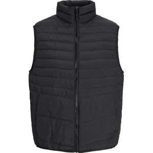 Plus - Puffer Gilet - Zwart - Gewatteerd - Hoge Kraag - Mouwloos