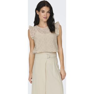 Jacqueline de Yong - Vola - Top - Mouwloos - Broderie - 100% Katoen