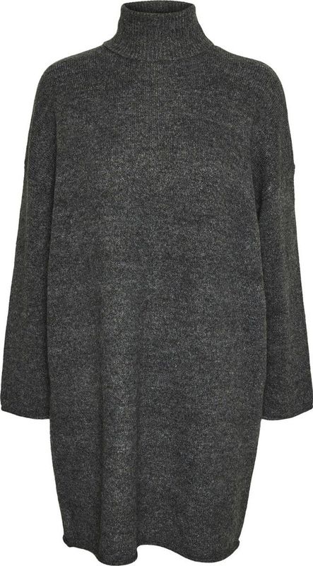 VERO MODA - Vmgemma - Jurk - Donkergrijs Gemêleerd - Knit