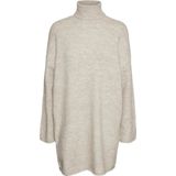 Gebreide Jurk - Rolkraag - Lange Mouwen - Kort - Relaxed Fit