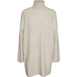 Gebreide Jurk - Rolkraag - Lange Mouwen - Kort - Relaxed Fit