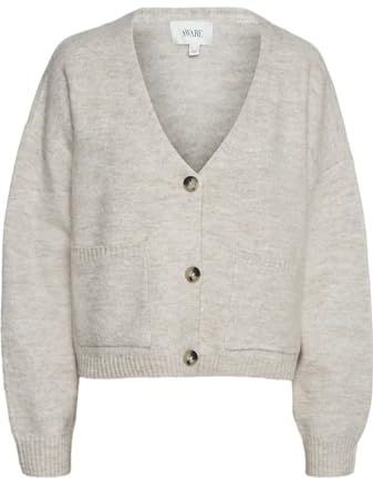 Aware by Vero Moda - Gebreide Cardigan - Zwart - Gerecycled Polyester
