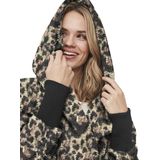 Noisy may - NMCUDDLE - Tussenmantel - Crème/Rosa/Zwart - Dierenprint