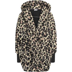 Noisy may - NMCUDDLE - Tussenmantel - Crème/Rosa/Zwart - Dierenprint