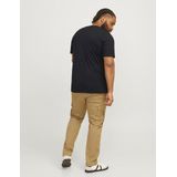JACK&JONES PLUS - JJECALEB Varsity Tee SS O-Neck - T-shirt - Zwart - 6XL