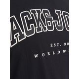 JACK&JONES PLUS - JJECALEB Varsity Tee SS O-Neck - T-shirt - Zwart - 6XL