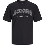 JACK&JONES PLUS - JJECALEB Varsity Tee SS O-Neck - T-shirt - Zwart - 6XL