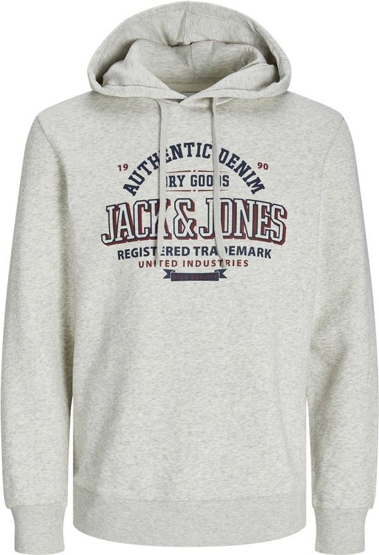 JACK&JONES PLUS JJELOGO SWEAT HOOD 2 COL Heren Trui - Kleur - Materiaal