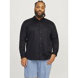 Jack & Jones Prparma Plus Overhemd - Blauw - Katoen - Lange Mouwen - Knoopsluiting