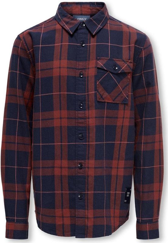 Kobmartin - Overhemd - Blauw - Katoen - Lange Mouwen - Regular Fit