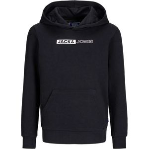 Jack & Jones - JJEPLAYER - Hoodie - Zwart - Sweatstof - Capuchon