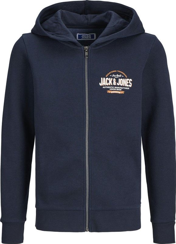 JACK & JONES Junior - Hoodie - Blauw - Sweatstof - Lange Mouwen