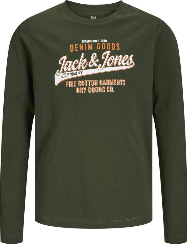 Jack Jones Jjelogo Tee Ls o-Neck 2 Col Noos Jnr Jongens t-Shirt2