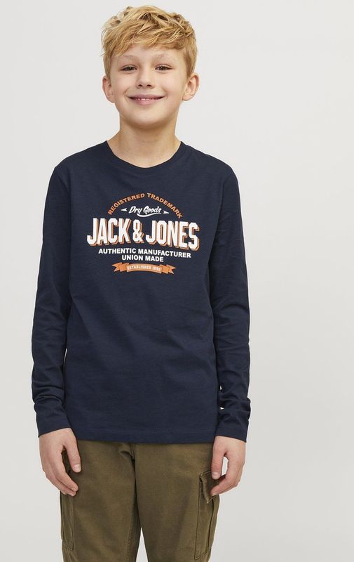Jack Jones Jjelogo Tee Ls o-Neck 2 Col Noos Jnr Jongens t-Shirt2