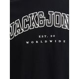Jack & Jones - JJECALEB - Shirt - Grijs / Zwart / Wit - Lange Mouw