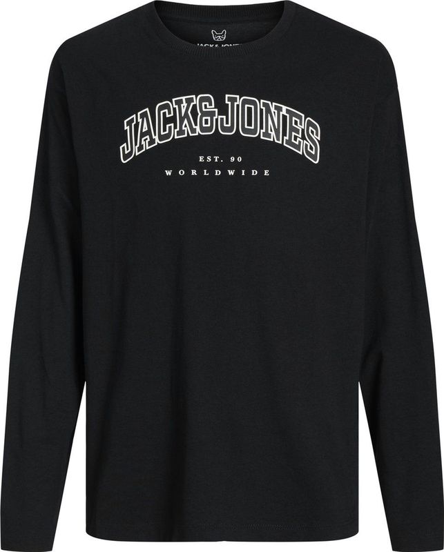 Jack & Jones - JJECALEB - Shirt - Grijs / Zwart / Wit - Lange Mouw
