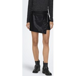 Only Broek Onlcollie Hw Faux Leather Skort Pnt 15331872 Black Dames