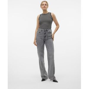 Vmtessa - High Rise Wide Leg Fit Jeans - Stonewash - Wide Fit
