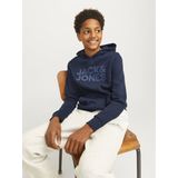 Jack & Jones - Corp Logo Hoodie - Geborsteld Materiaal - Zwart - Regular Fit