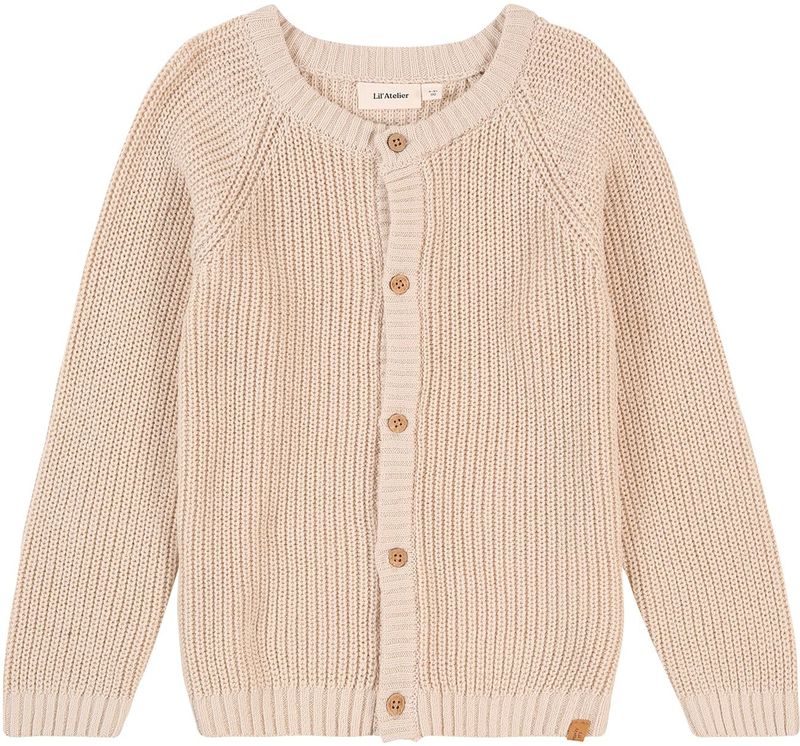 Name It - Emlen Lin - Cardigan - Lichtgrijs - 100% Biologisch Katoen