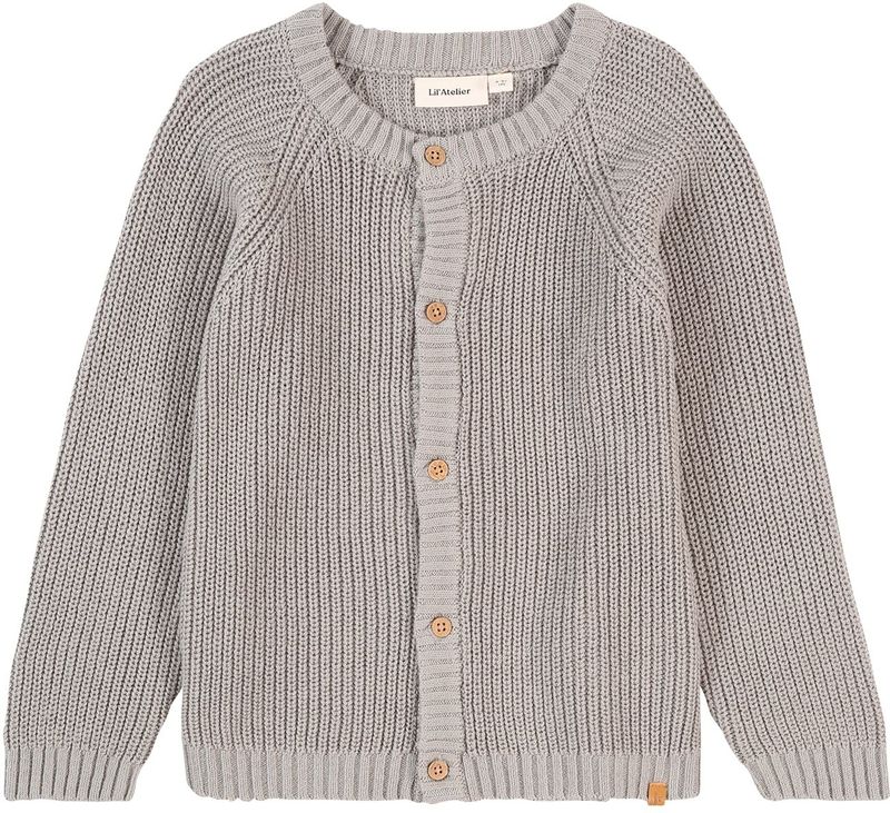Lil' Atelier - NmnEmlen - Cardigan - Kalksteen - Gebreid