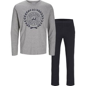JACK&JONES JUNIOR JACATHENS LS TEE AND PANTS SET JNR Jongens Pyjama - Grijs - Katoen