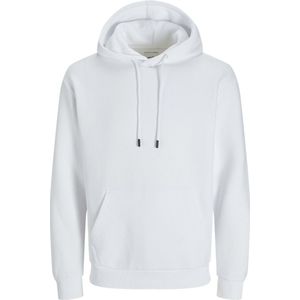 JACK & JONES Bradley sweat hood regular fit - heren hoodie katoenmengsel met capuchon - wit