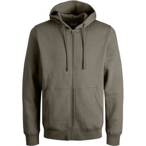 Jack & Jones - Bradley - Sweatvest - Olijfgroen - Katoenmengsel met Capuchon