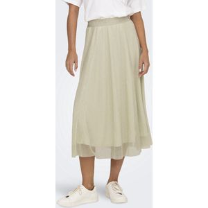 ONLY - Wijd Uitlopende Rok - Gebroken Wit - Polyester