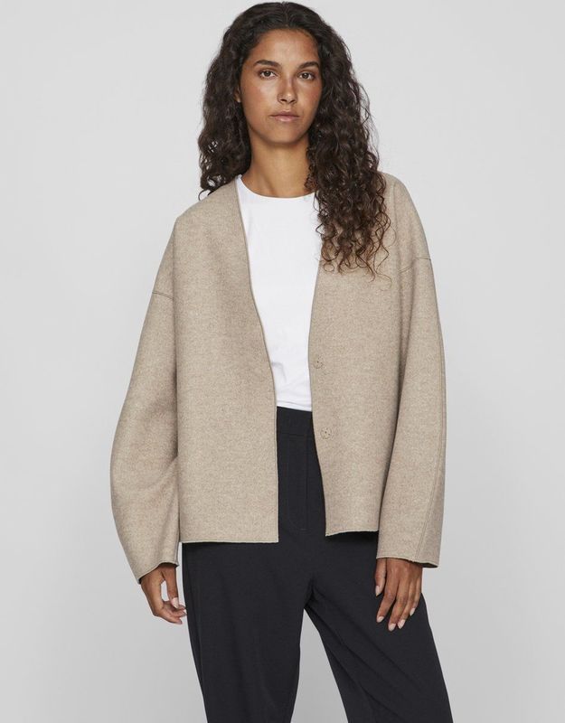 VILA Jack met Ballonmouwen - Model 'JUICE' - Loose Fit - Knoopsluiting