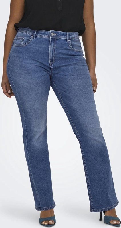 ONLY CARMAKOMA - Flared Fit Jeans - Blauw - Denim - Mid Waist