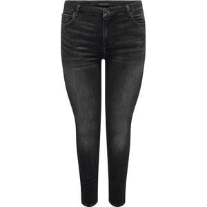 ONLY CARMAKOMA - Skinny Fit Jeans - Blauw - Mid Waist - Riemlussen