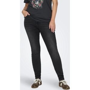 ONLY CARMAKOMA - Skinny Fit Jeans - Blauw - Katoen - Mid Waist