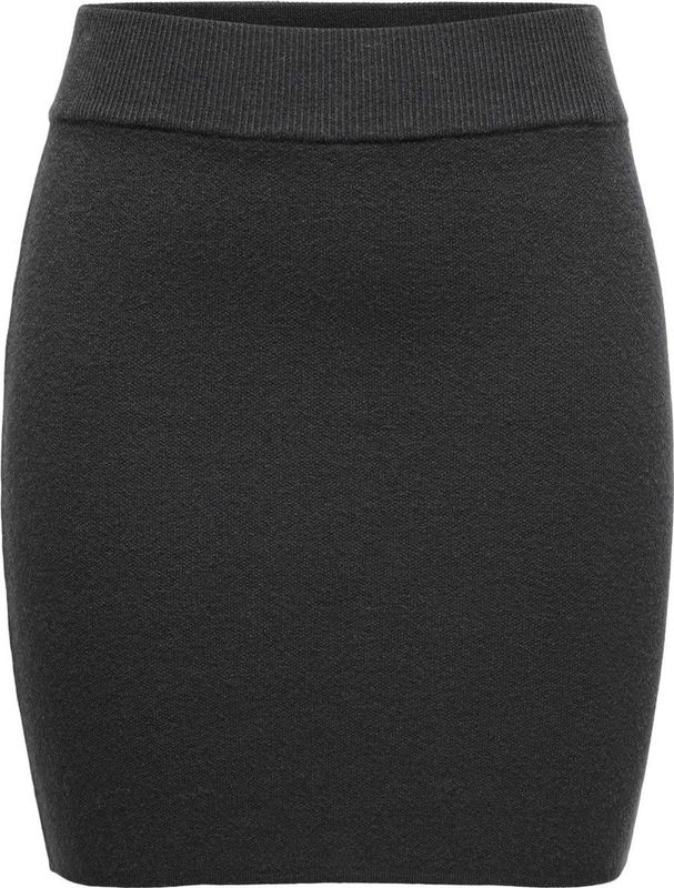Jacqueline de Yong - Fijn Gebreid Skort - Kort - Zwart - 50% Viscose