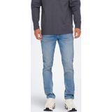 ONLY&SONS Heren Smalle Fit Jeans - Lichte Wassing - Blauwe Kleur - 5-Pocket