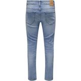 ONLY&SONS Heren Smalle Fit Jeans - Lichte Wassing - Blauwe Kleur - 5-Pocket