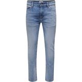 ONLY&SONS Heren Smalle Fit Jeans - Lichte Wassing - Blauwe Kleur - 5-Pocket