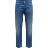 Onsweft - Low Rise - Regular Fit Jeans - Gecoat Denim - Glanzende Look