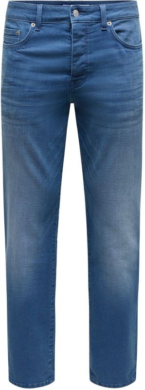 Onsweft - Low Rise - Regular Fit Jeans - Gecoat Denim - Glanzende Look