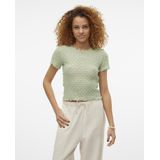 Vero Moda T-shirt Vmshelby Ss O-neck Short Top Vma No 10311731 Smoke Green Dames