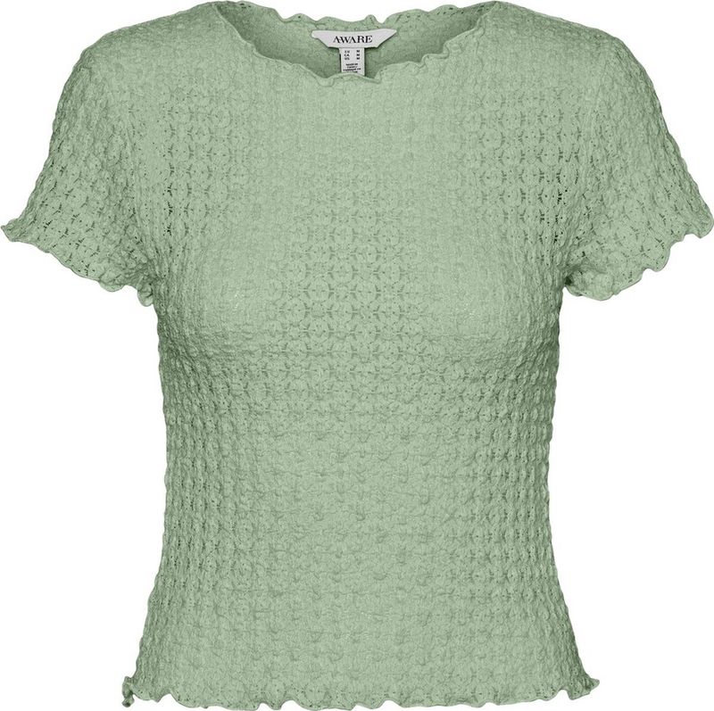 Vero Moda T-shirt Vmshelby Ss O-neck Short Top Vma No 10311731 Smoke Green Dames