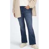 ONLY CARMAKOMA - Flared Fit Jeans - High Waist - Blauw - Katoen