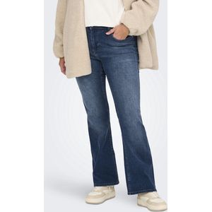 ONLY CARMAKOMA - Flared Fit Jeans - High Waist - Blauw - Katoen